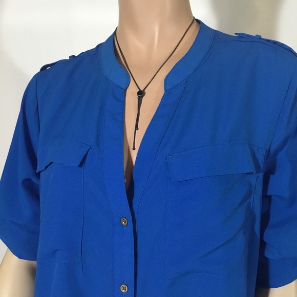 Fylo - roll- Tab Sleeve Blouse (A2 - Picture 7 of 8